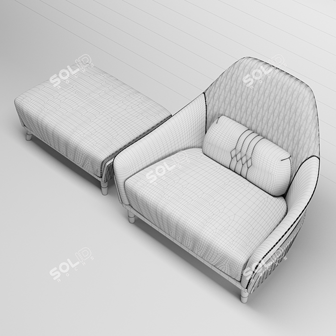  Elegant Charles Armchair by Pregno 3D model image 3