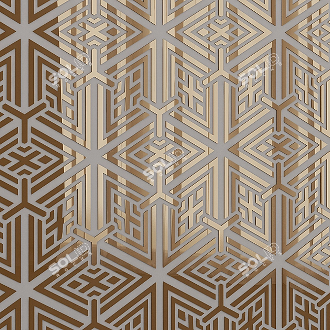  Modern Wall Panel for 3Ds Max 3D model image 2