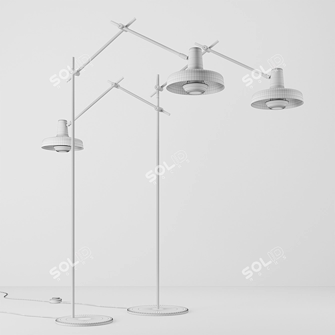 Sleek Arigato AR-F Lamps Set 3D model image 3