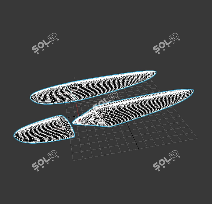 Elegant High Poly Fountain Pen 3D model image 3