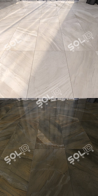 HD Marble Floor Set 3D model image 2