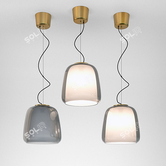 Elegant EVEDAL Suspension Lamp 3D model image 1