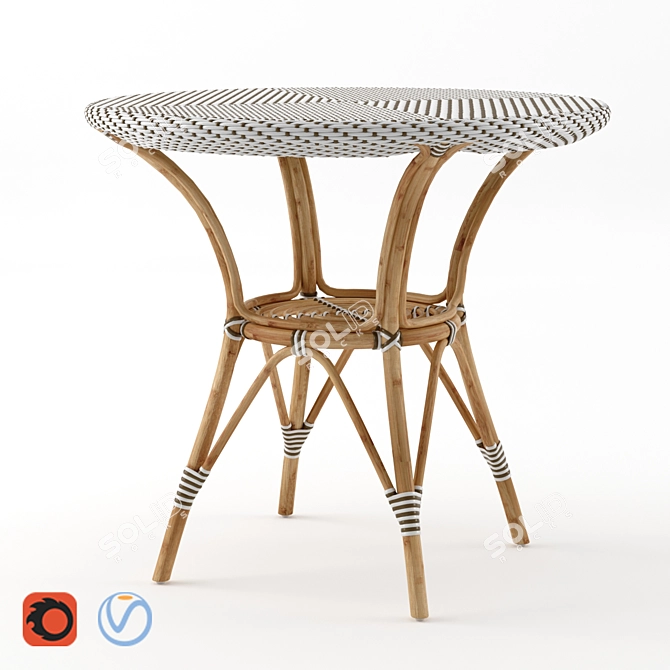 Elegant Danielle Cafe Table: Perfect for Any Space! 3D model image 1