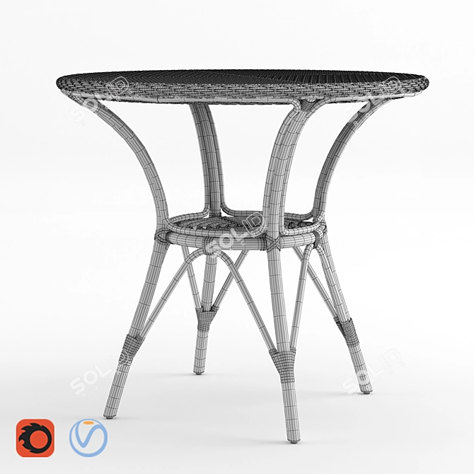 Elegant Danielle Cafe Table: Perfect for Any Space! 3D model image 2