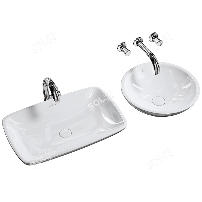 Villeroy & Boch Loop & Friends Sink 3D model image 1