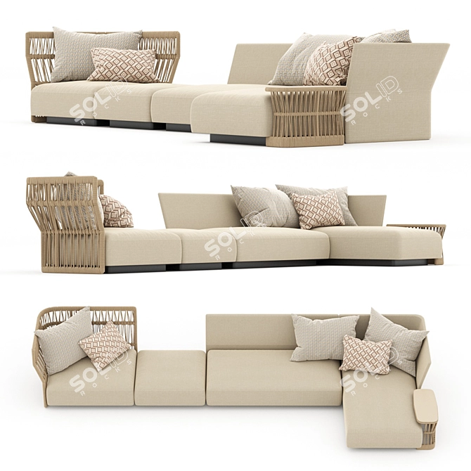 Title: Talenti CLIFF Garden Sofa 3D model image 1