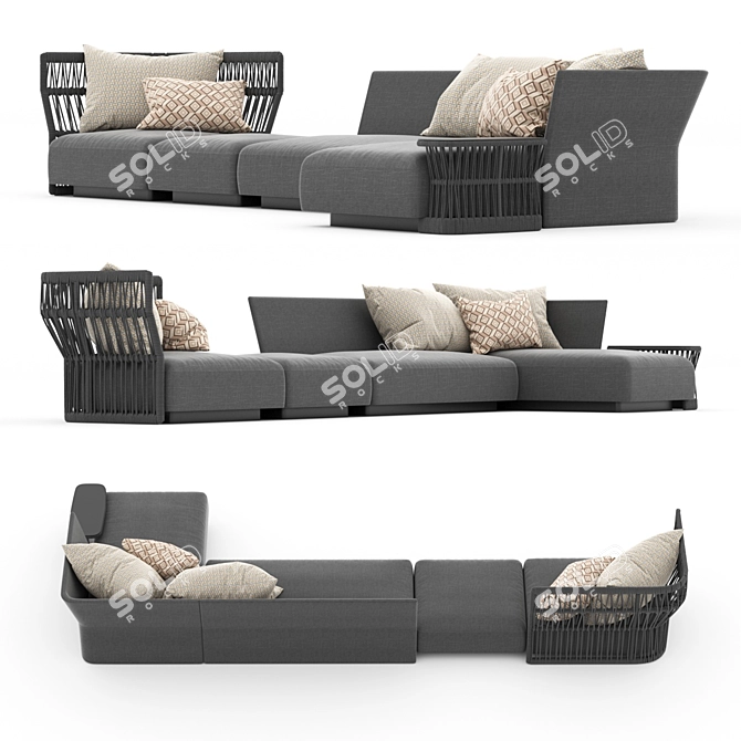 Title: Talenti CLIFF Garden Sofa 3D model image 2