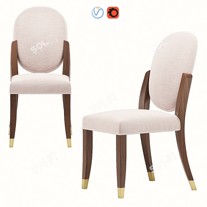 Elegant Winslet Chair: Timeless Luxury 3D model image 1