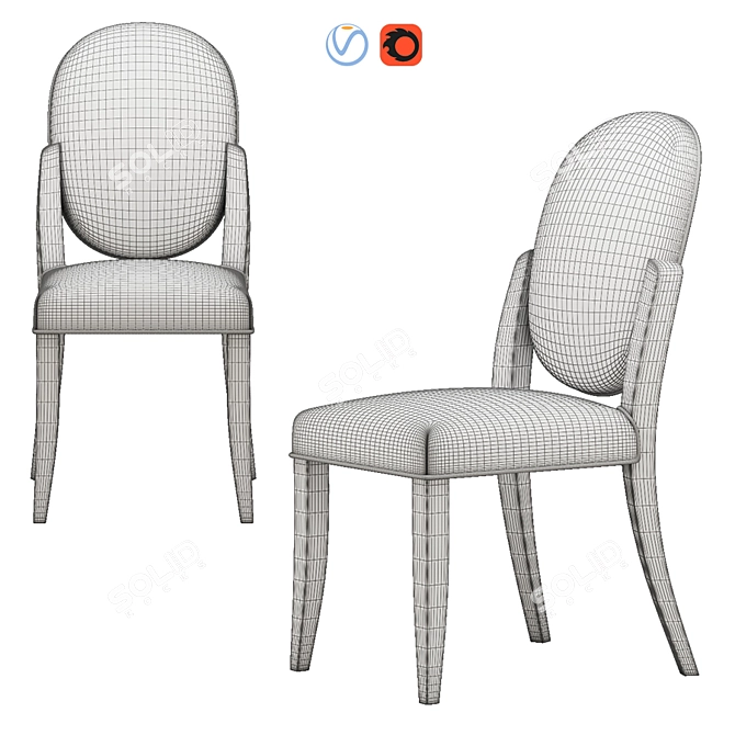 Elegant Winslet Chair: Timeless Luxury 3D model image 2