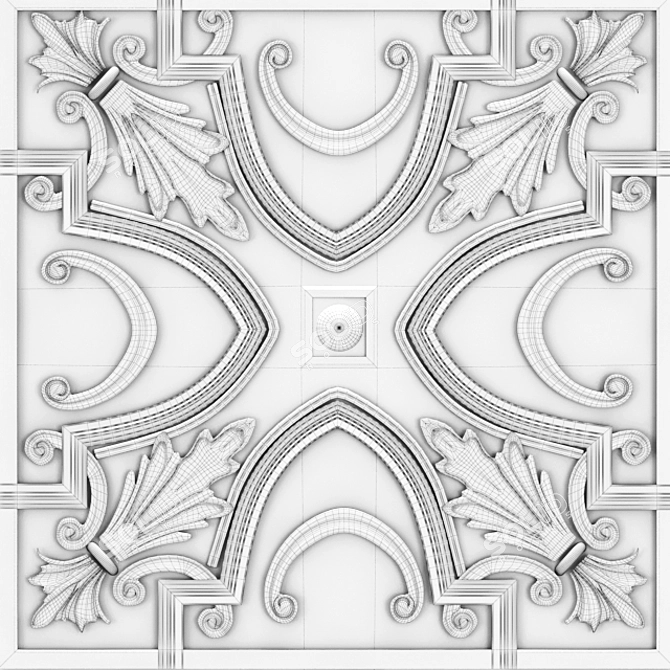 Elegant Fontnay Panel: 3DMax Tile 3D model image 3
