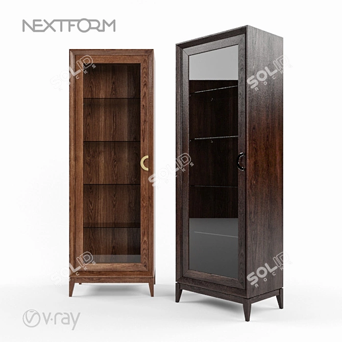 Nextform Toscana Display Cabinet 3D model image 1