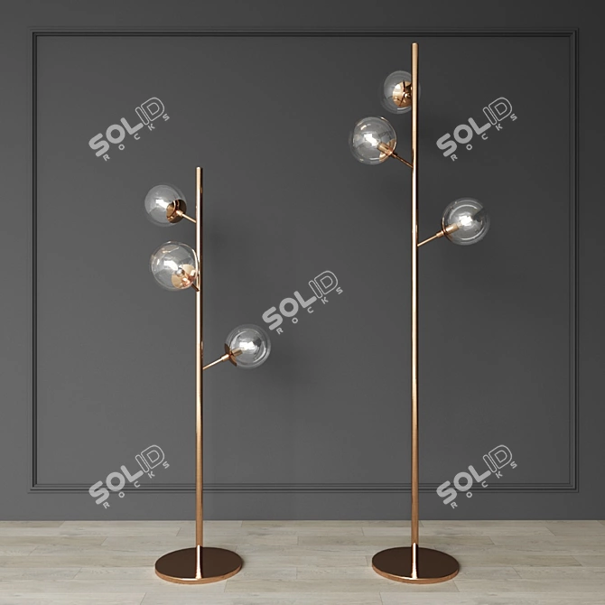 Modern Global Floor Lamp 3D model image 1