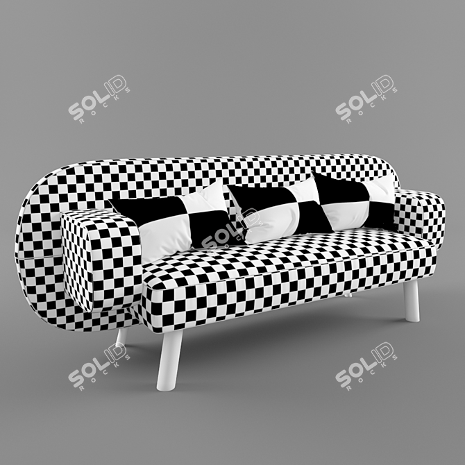 Luxury Larmara Demaro Sofa: High-Poly 3D Model 3D model image 2