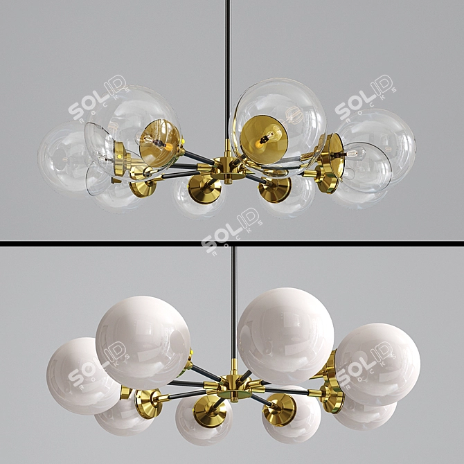 Elegant Cruze Chandelier 3D model image 1