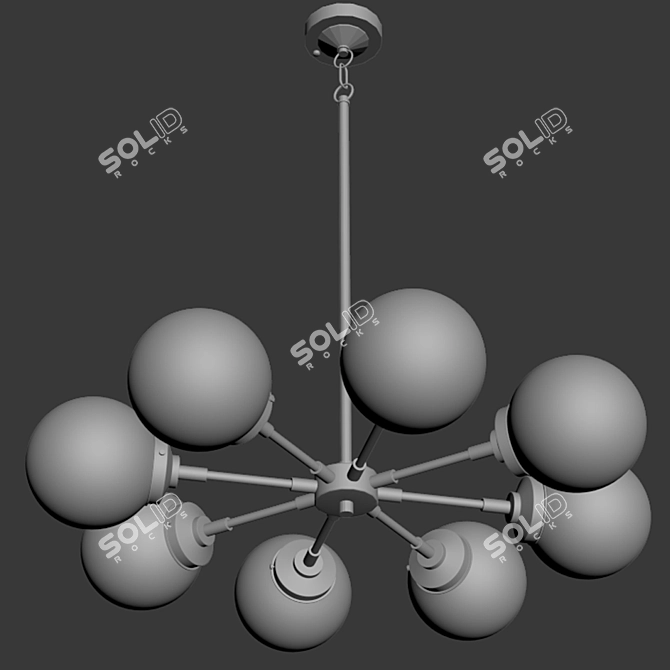 Elegant Cruze Chandelier 3D model image 2