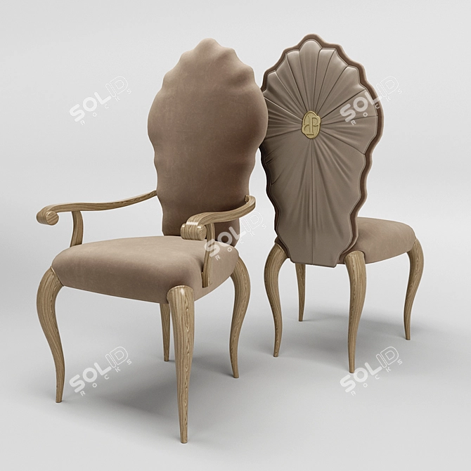 Elegant Pregno Vendome Arm Chair 3D model image 1