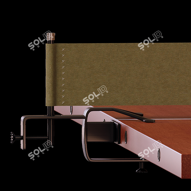 Solid Wood Tennis Table 3D model image 2