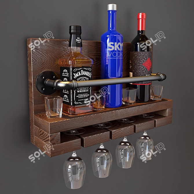 Ultimate Wine & Spirits Trio 3D model image 2