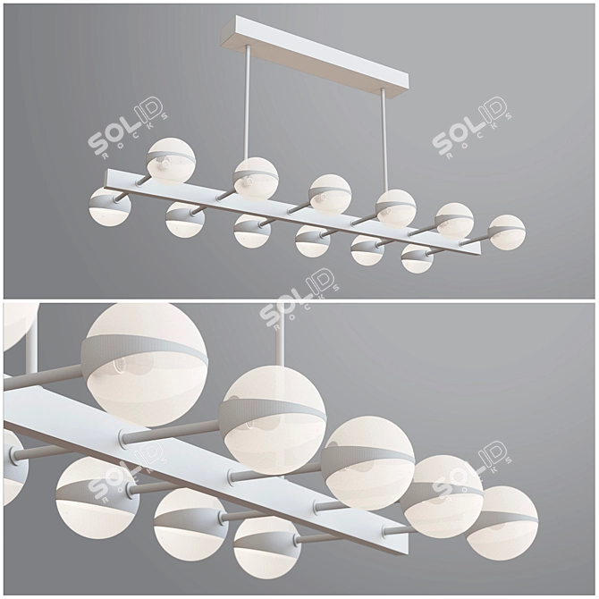 Stilnovo Chandelier - Modern 12-Light Fixture 3D model image 2