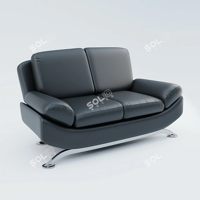 Venice Eco-Leather Sofa 3D model image 1