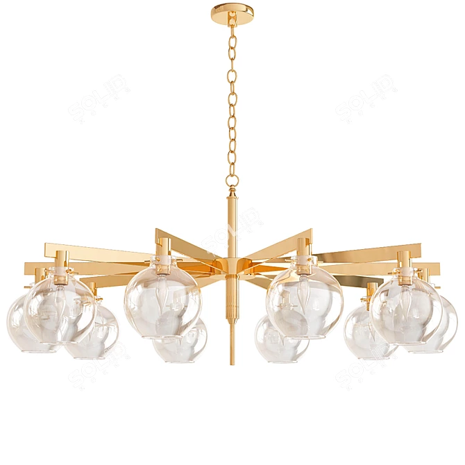 Elegant Carmella Globe Pendant 3D model image 1