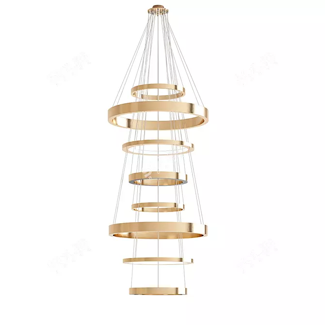 Elegant Crystal Chandelier- Henge 3D model image 1