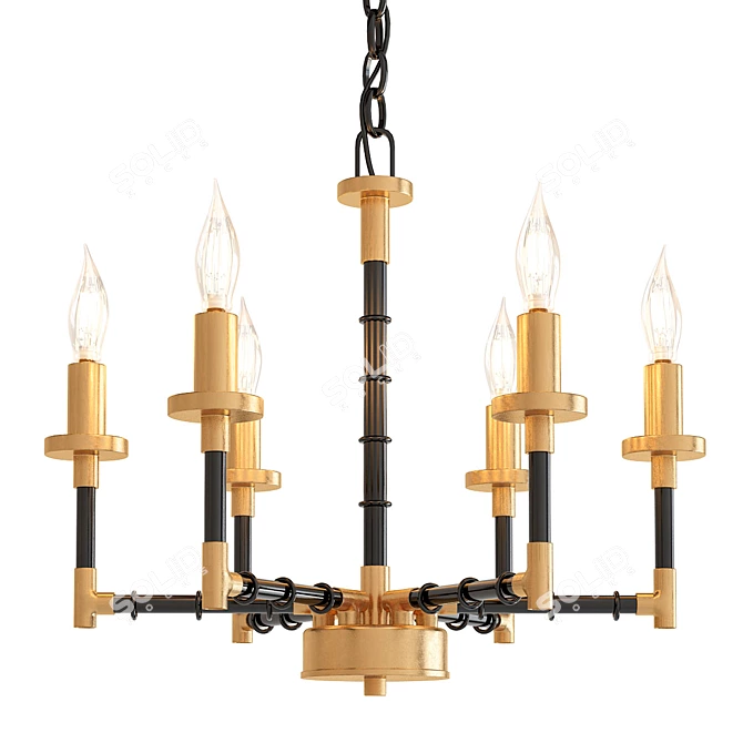 Elegant Crystal Chandelier Sparkles 3D model image 1