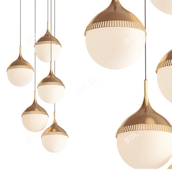 Rio Multi-arm Chandelier: Contemporary Elegance 3D model image 1