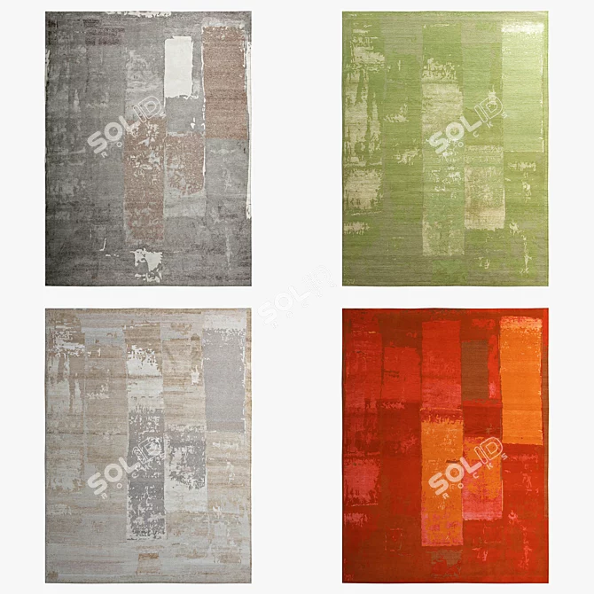 Boro 1: Vibrant and Luxurious Rugs 3D model image 1