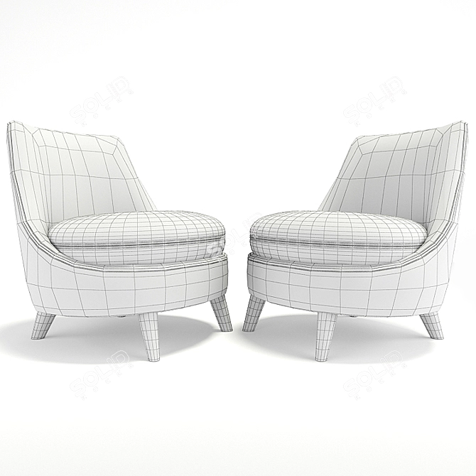 Elegant Pimlico Armchair: Timeless Design 3D model image 2