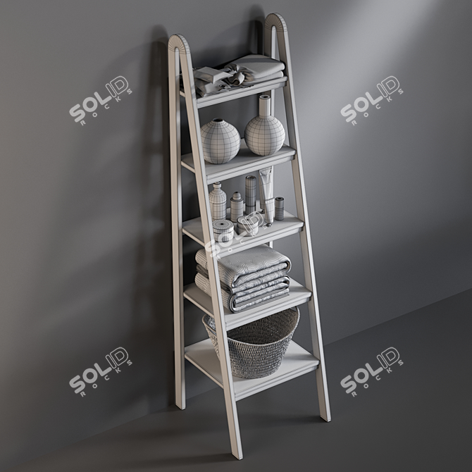 Modern Bathroom Accessories Set 3D model image 3