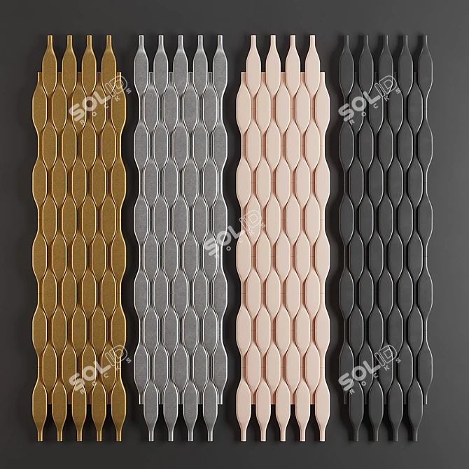 Candy Collection: 6x30x2.5 cm Smooth Mosaic Tiles 3D model image 1