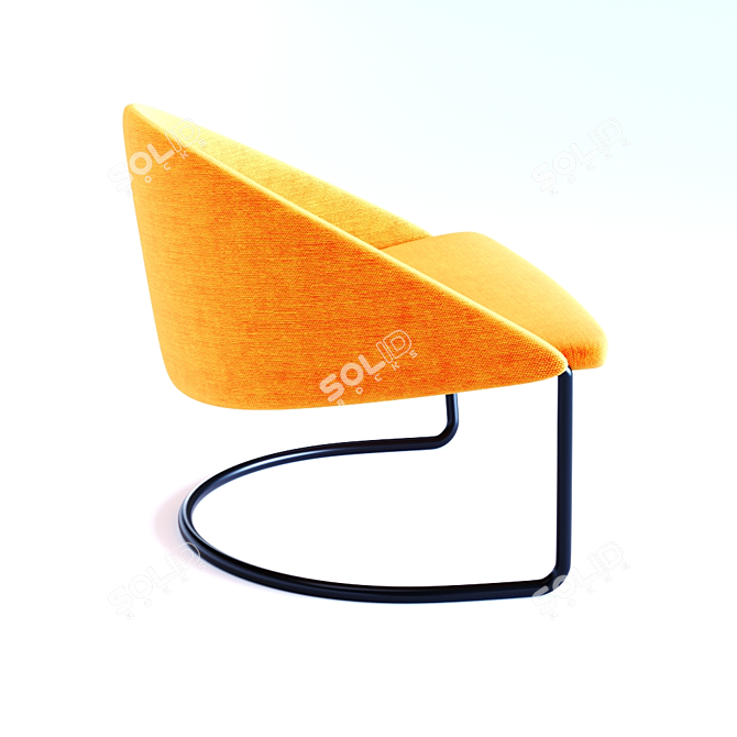 Modern Circle Chair: 3ds Max + Vray 3D model image 2