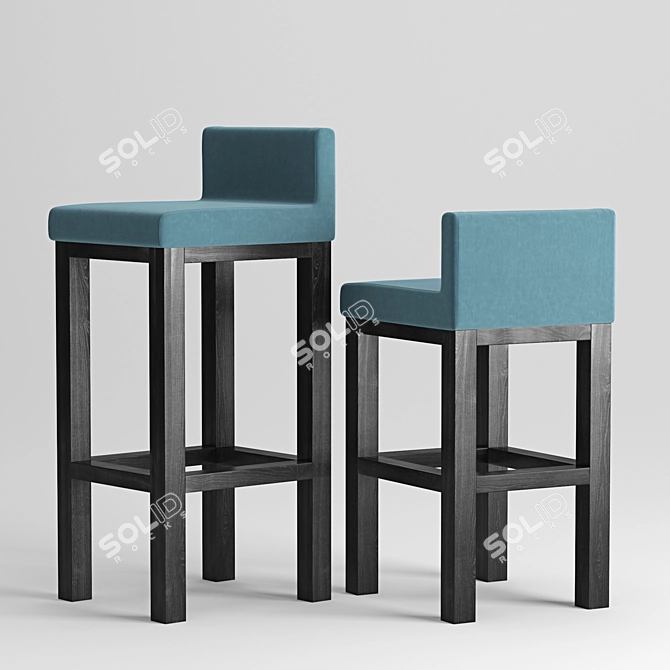 Sleek KAGE High Stool: Stylish Seating Solution 3D model image 1