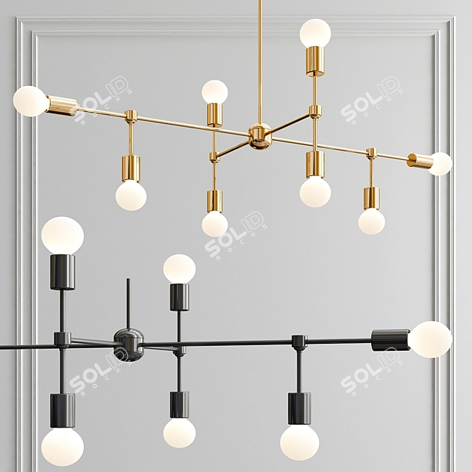 Sleek Illumination: Modern Light Fixtures 3D model image 1