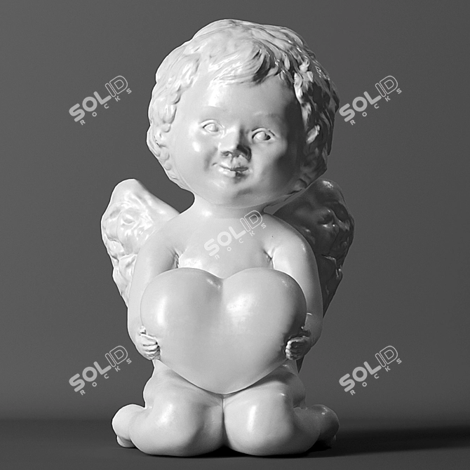 Heavenly Messenger: Angel Figurine 3D model image 1