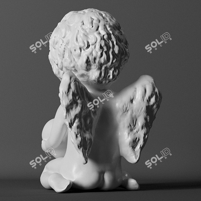 Heavenly Messenger: Angel Figurine 3D model image 3