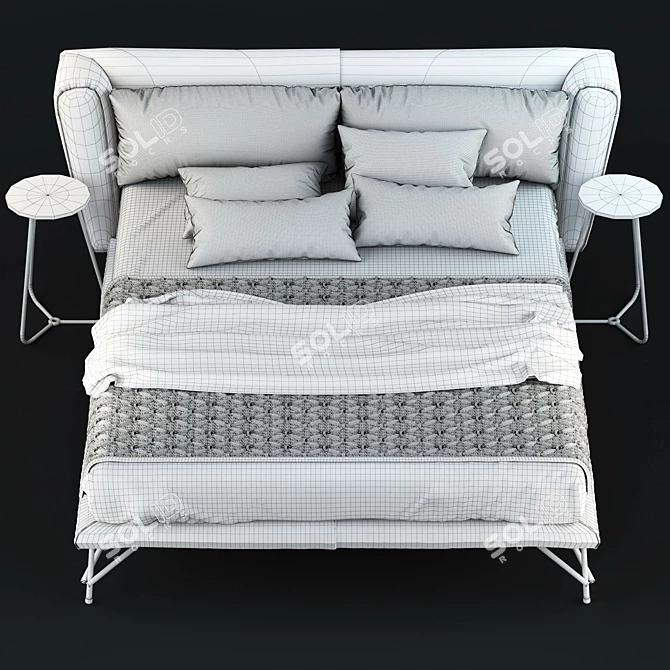 Luxurious Lennox Bed: Ultimate Comfort & Style 3D model image 3