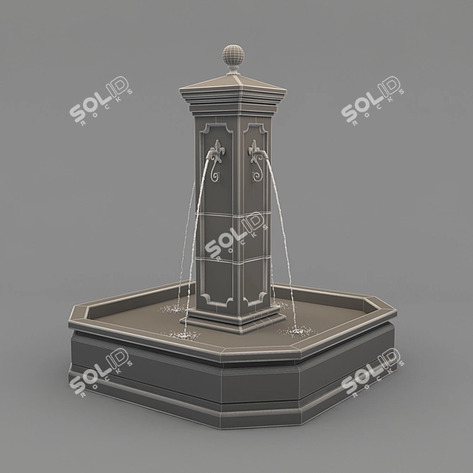 Versatile Garden Fountain 3D model image 2