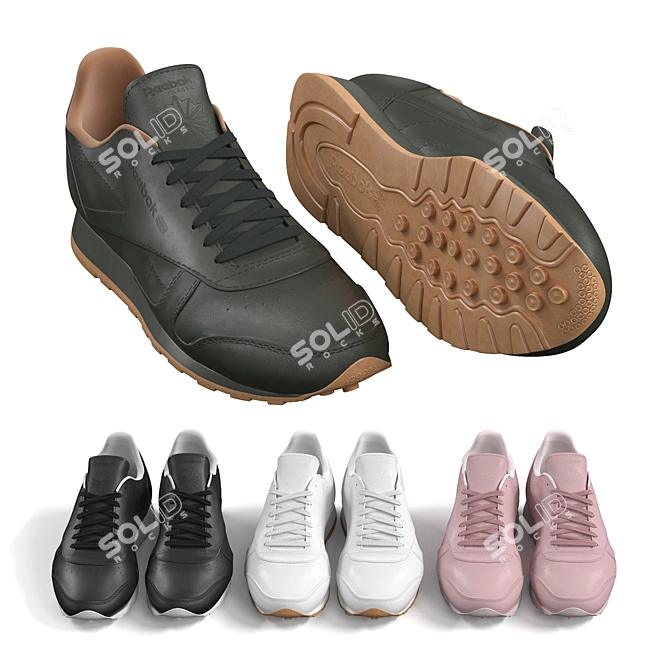 Procedurally Designed Sneakers 3D model image 1