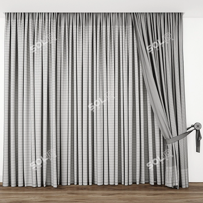 Exquisite Curtain Model: High Detail & Multiple Formats 3D model image 3