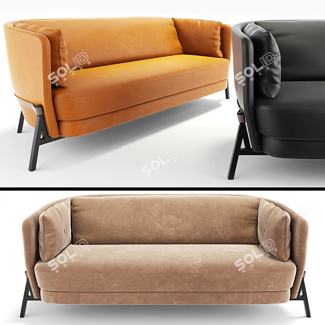 Cozy Cradle Sofa 3D model image 1