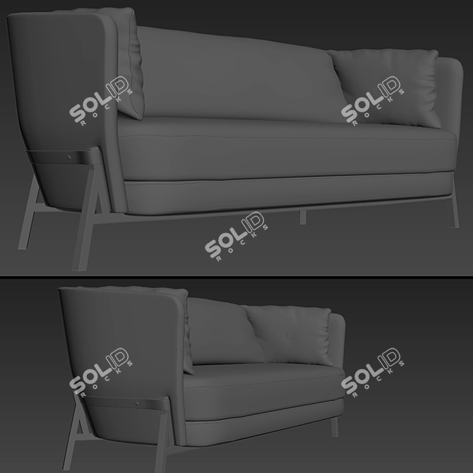 Cozy Cradle Sofa 3D model image 2