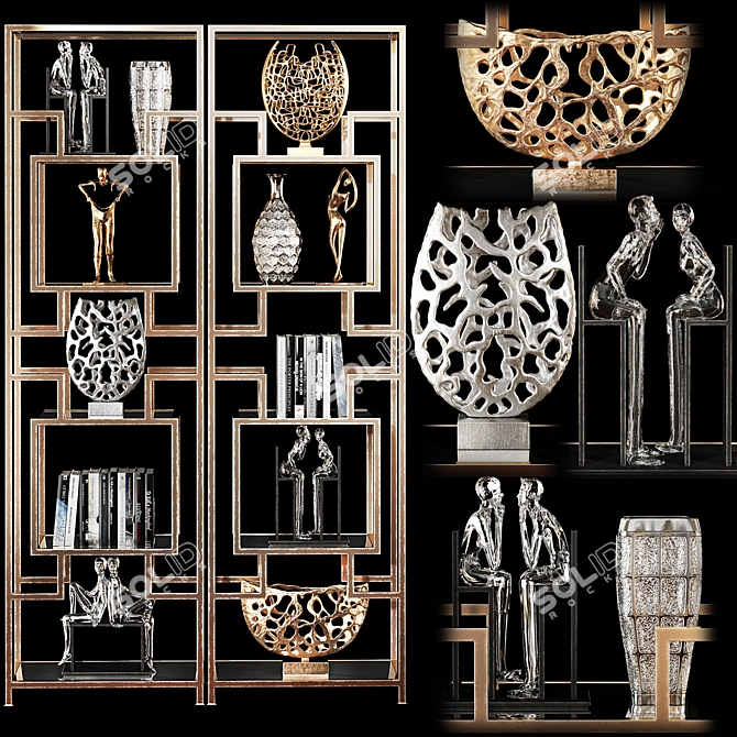 Elegant Decor Set 38: V-Ray Render, Real-World Scale 3D model image 2