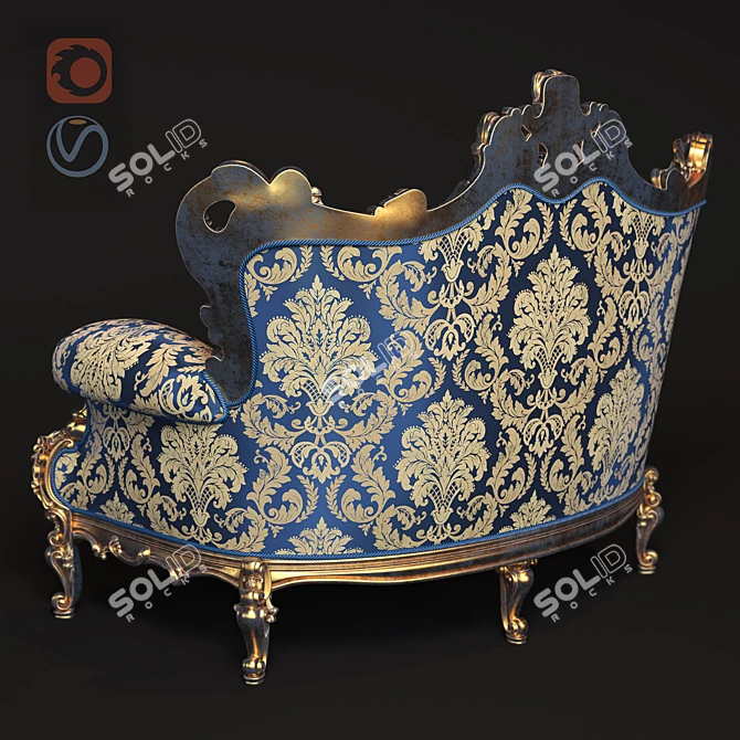 Elegant Varie Sofa: Classic Design 3D model image 2