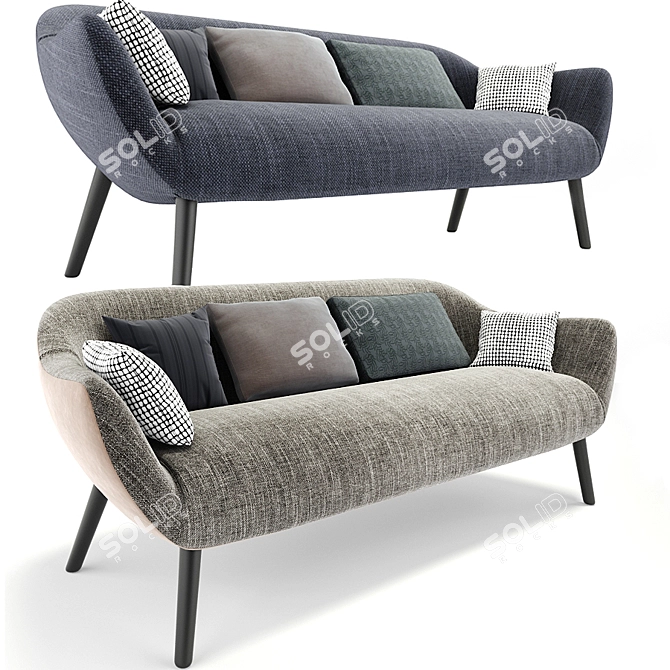 Elegant Poliform Mad Sofa 3D model image 1