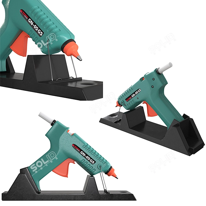 Title: Versatile Glue Gun Kit 3D model image 2