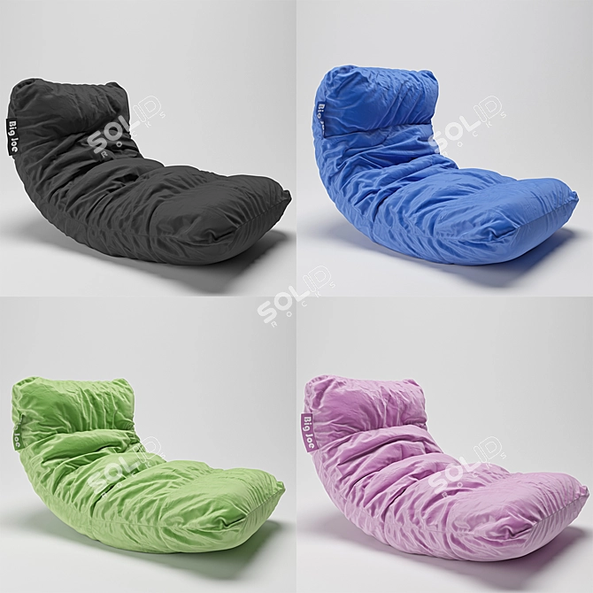 Comfort King Bean Bag Chair 3D model image 1