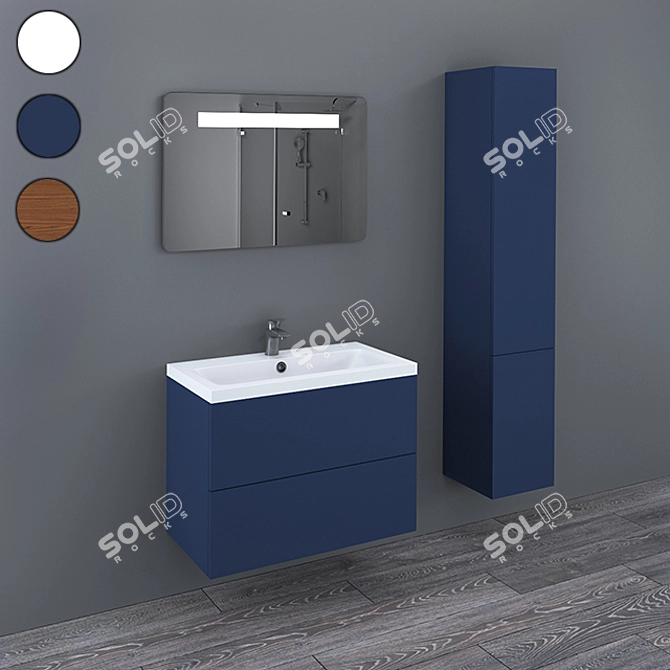 AM.PM GEM Bathroom Furniture 3D model image 1