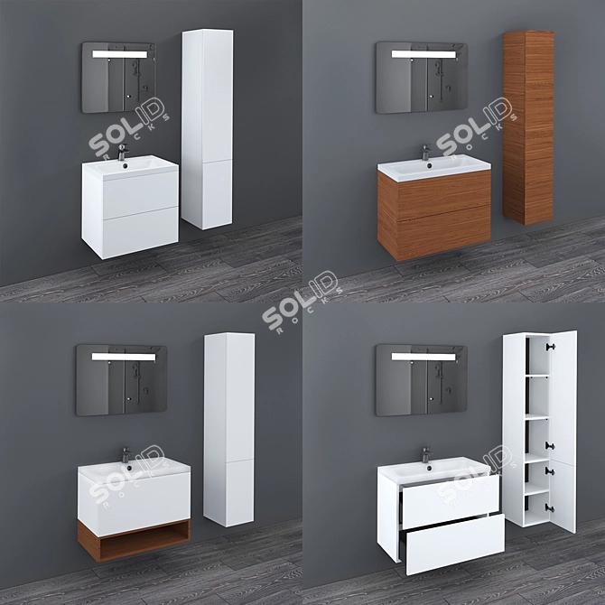 AM.PM GEM Bathroom Furniture 3D model image 2